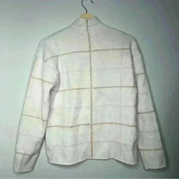 Anthropologie Ivanna Lizzie Plaid Neck Mock Sweater Pullover - Picture 2 of 5